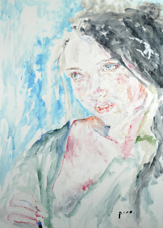 oil on paper - olio su carta di Piro